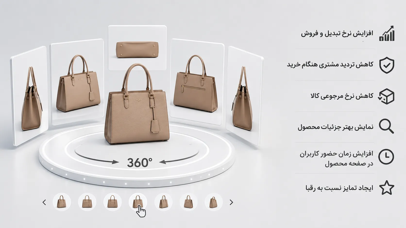 چرا عکاسی ۳۶۰ درجه محصول اهمیت دارد؟