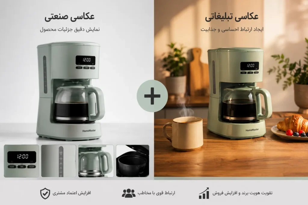 آیا میتوان عکاسی صنعتی و تبلیغاتی را با هم استفاده کرد؟