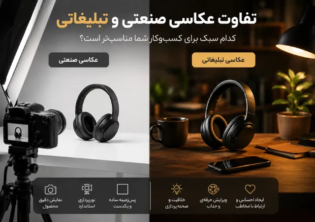 بررسی کامل تفاوت عکاسی صنعتی و تبلیغاتی از صفر تا صد