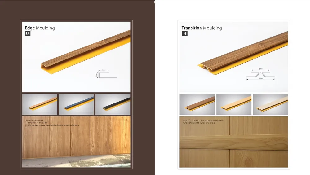 صفحه کاتالوگ Edge Moulding و Transition Moulding برای اجرای پنلهای دیوار و سقف کوبوآ